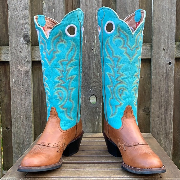 TONY LAMA Buckaroo 3R Tall Knee High Cowgirl Cowboy Western Boots, Size 9.5 - Picture 2 of 9